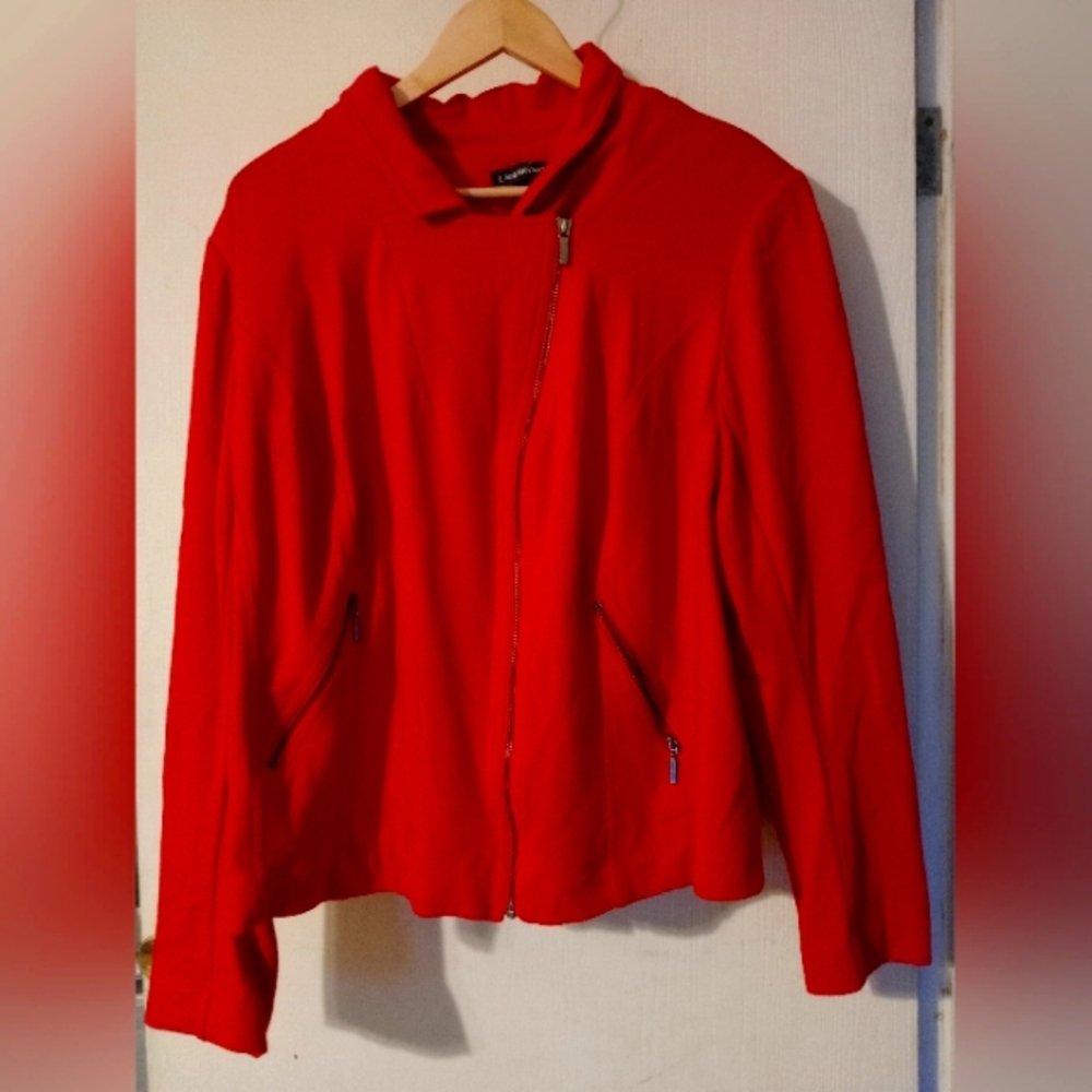 Lane Bryant‎ Red Pointe MOTO Style Jacket. Size 28